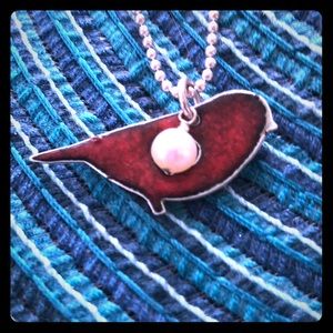 Red bird necklace